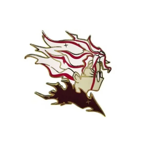 Okarun & Momo Enamel Pin Set – Dandadan Anime Couple Silhouette Gold Edition - Picture 4 of 7